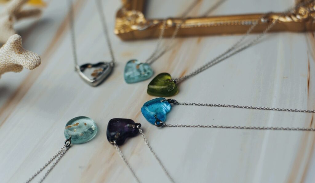 heart fusing glass pendants, modern glass handmade jewelry, best gift, christmas gift